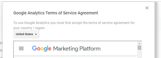 google analytics terms of service